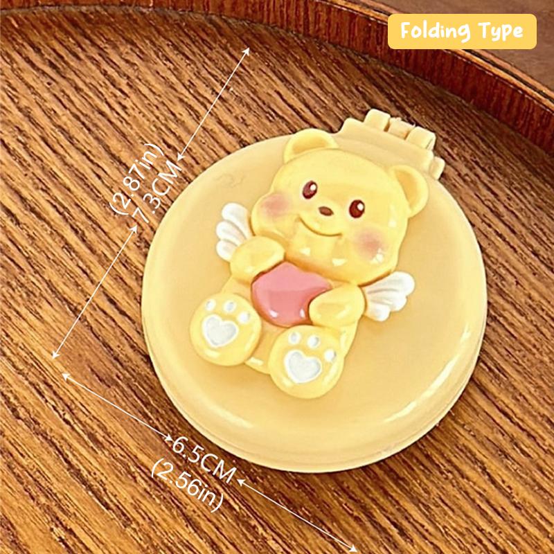 Cute Butter Bear Foldable Head Massage Combs Cartoon Portable Airbag Hair Comb Hair Brush Folding Massage Comb Styling Tools