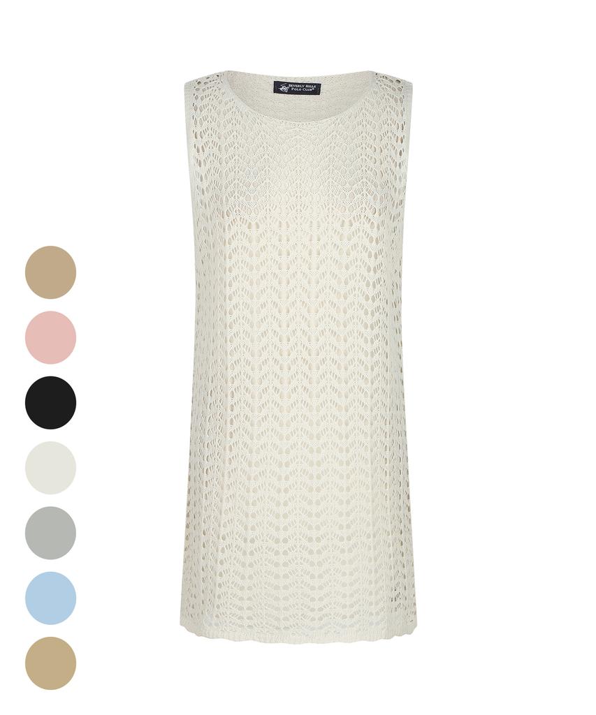 Beverly Hills Polo Club Women'S Summer Scaly Sleeveless Dress 7 Colors Op108