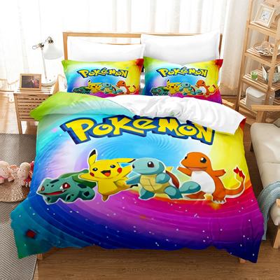 High Definition Animation Digital Baby 3D Digital Printing Three-Piece Quilt Cover Home Textile Bed Sheet Kit