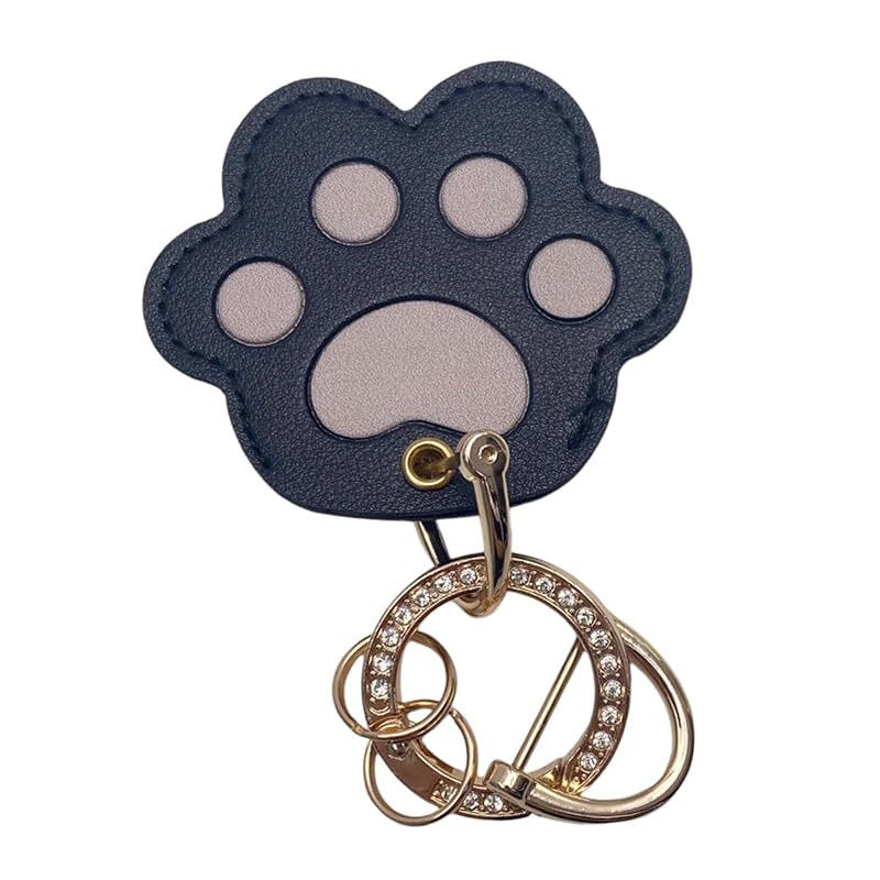 

[Lunari] paws key ring key ring key charm rhinestone bag charm cat dog coin coin case black (black)