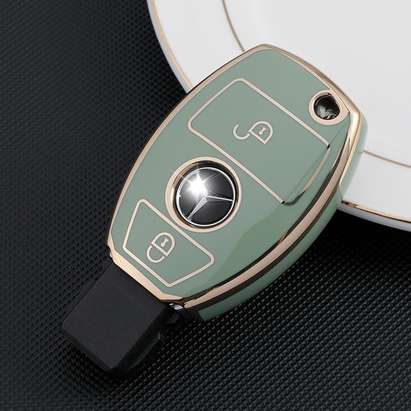 Applicable To Mercedes-Benz Key Cover, Old S-class C200L Bag A180 Shell GLA200 Buckle GLC260GLA Car Key Cover