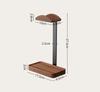 Solid Wood Headset Holder Headphone Stand Computer Gaming Hanger with Base Storage