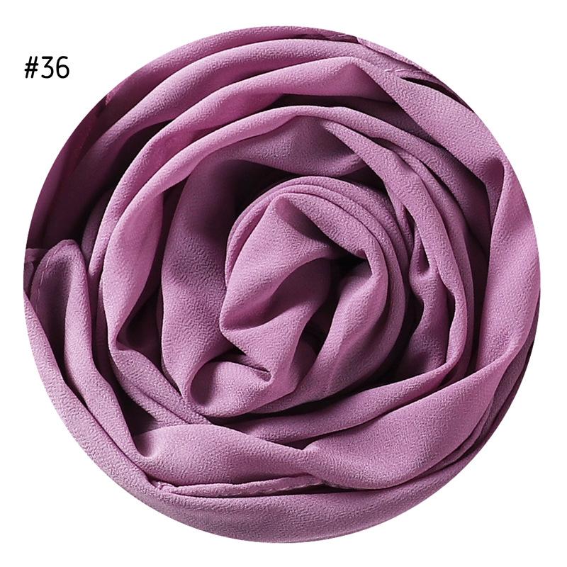 175X70Cm  High Quality Malaysian Pearl Chiffon Hijab Bundles Solid Color Scarves Head Scarf For Muslim Woman 73 Colors
