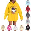 Women's Casual Fashion Comfortable Round Neck With Hood Long Sleeve Halloween Print Warm Sweatshirt