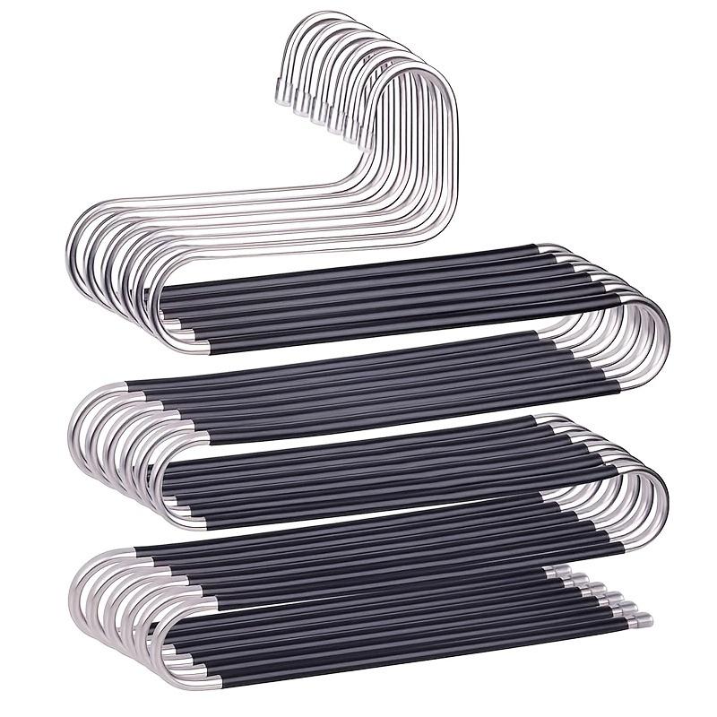 3pcs Metal Hangers Multi-Use Clothes Hangers Pants Skirts Belts Ties Scarves Space-Saving Storage Organizers Clothing Rack