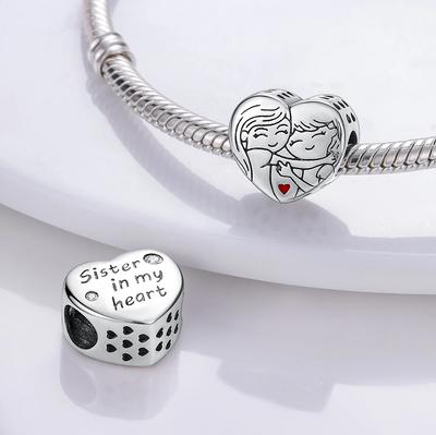 Breloques Pendantes Perles Cœur Blanc Original Cuivre Ajustable Bracelet Bijoux Bricolage Pour Femme Pendentifs Breloques Cadeau Fin