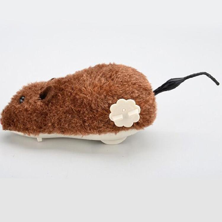 Niedlicher interaktiver Katzen-Plüschtier-Maus-Tier-Uhrwerk-Federaufzug-Laufspielzeug
