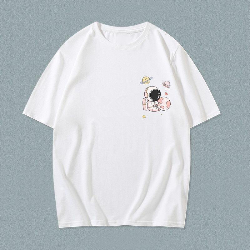 Couple clothing summer clothing new trend ins spring and summer loose Korean version short-sleeved T-shirt Hong Kong style student clothing