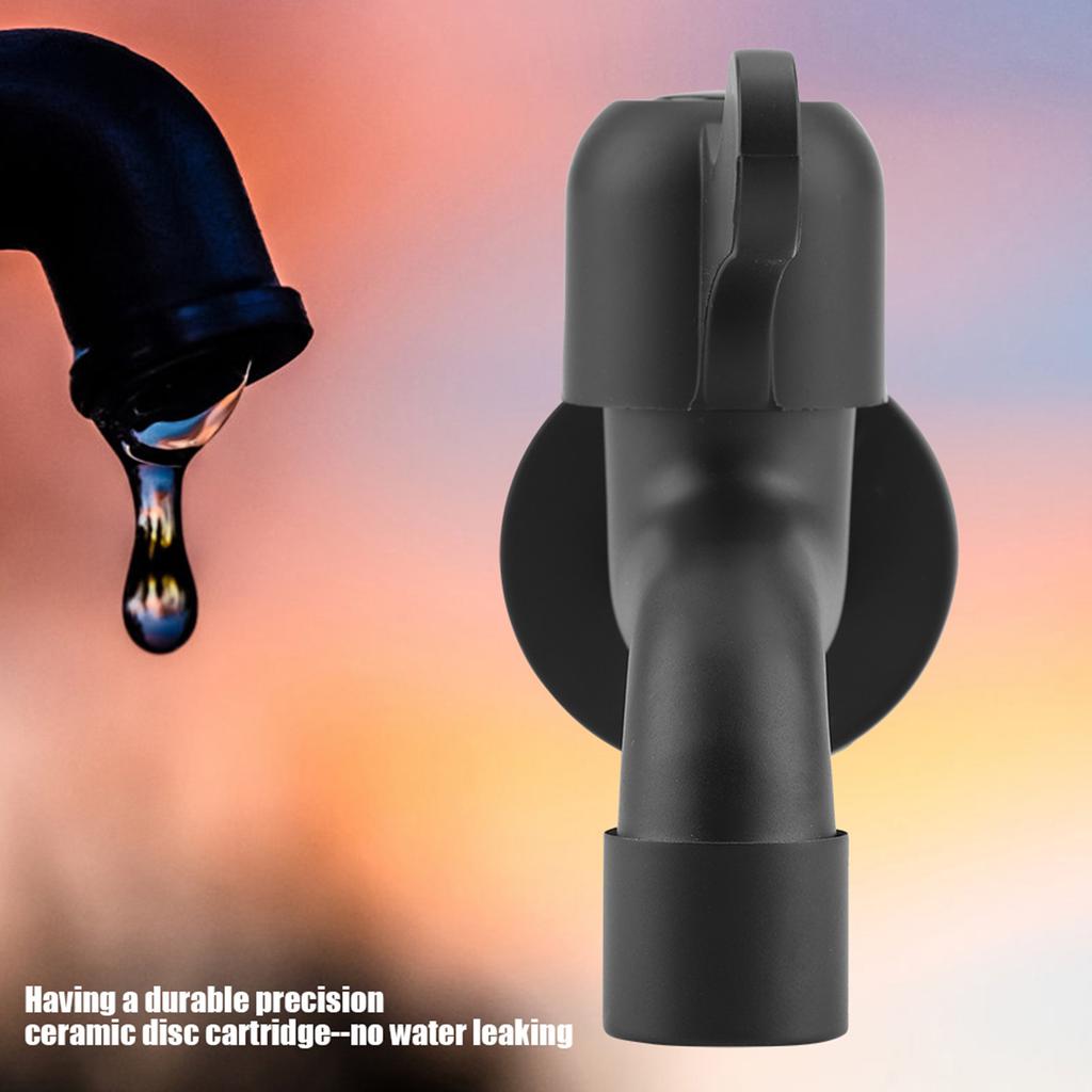 Washing Machine Tap 304 Stainless Steel Black Wall Mount Tap Garden Water Faucet for Bathroom Stainless Steel Faucet