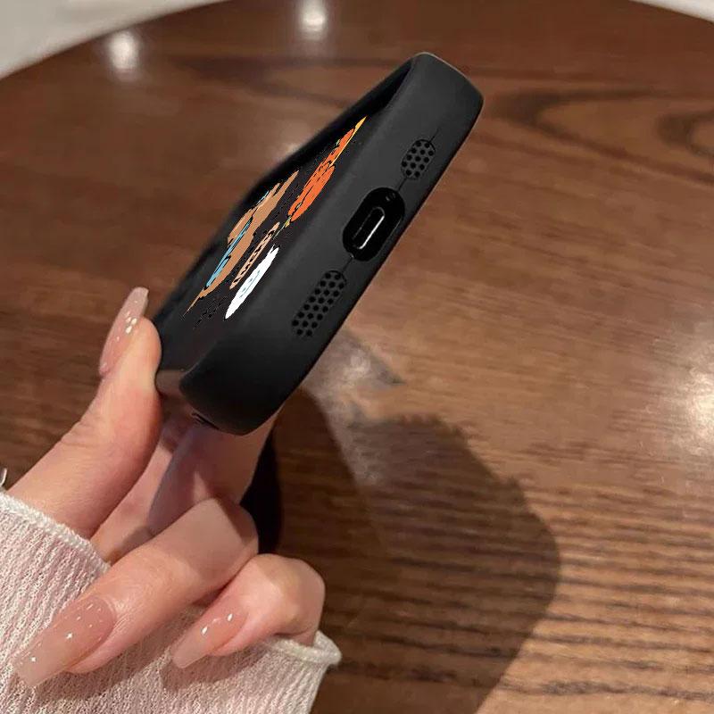 Artistic Little Bear Capybara Phone Case For Samsung S26 S25 S24 S23 S21 S20 Ultra For Galaxy S25 S24 FE S26 Plus Silicone Cover