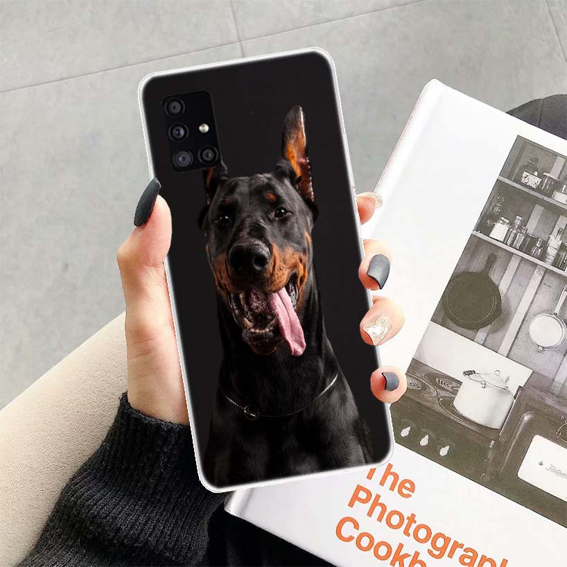 Doberman Dog Phone Case Cover For Samsung Galaxy A13 A14 A15 A16 A17 A53 A54 A55 A56 A33 A34 A35 A36 A23 A24 A25 A26 A05S Galaxy