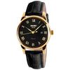Women's Classic Analog Watch Black Leather Band Simple Waterproof Casual Date Display