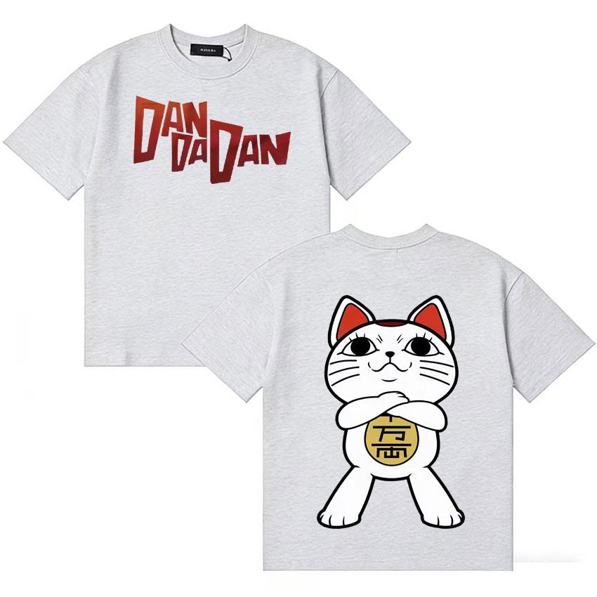 Trendy Graphics Dandadan Funny Cat Meme Oversized T Shirt ONeck Short Sleeve Tshirt Unisex Women Streetwear Casual Cotton Tshirt