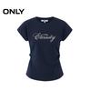 Only Women's Beaded Letter Round Neck T-Shirt