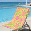 Tropical Turtle Beach Towel – Soft Absorbent Microfiber with Pink & Orange Turtle Print for Summer