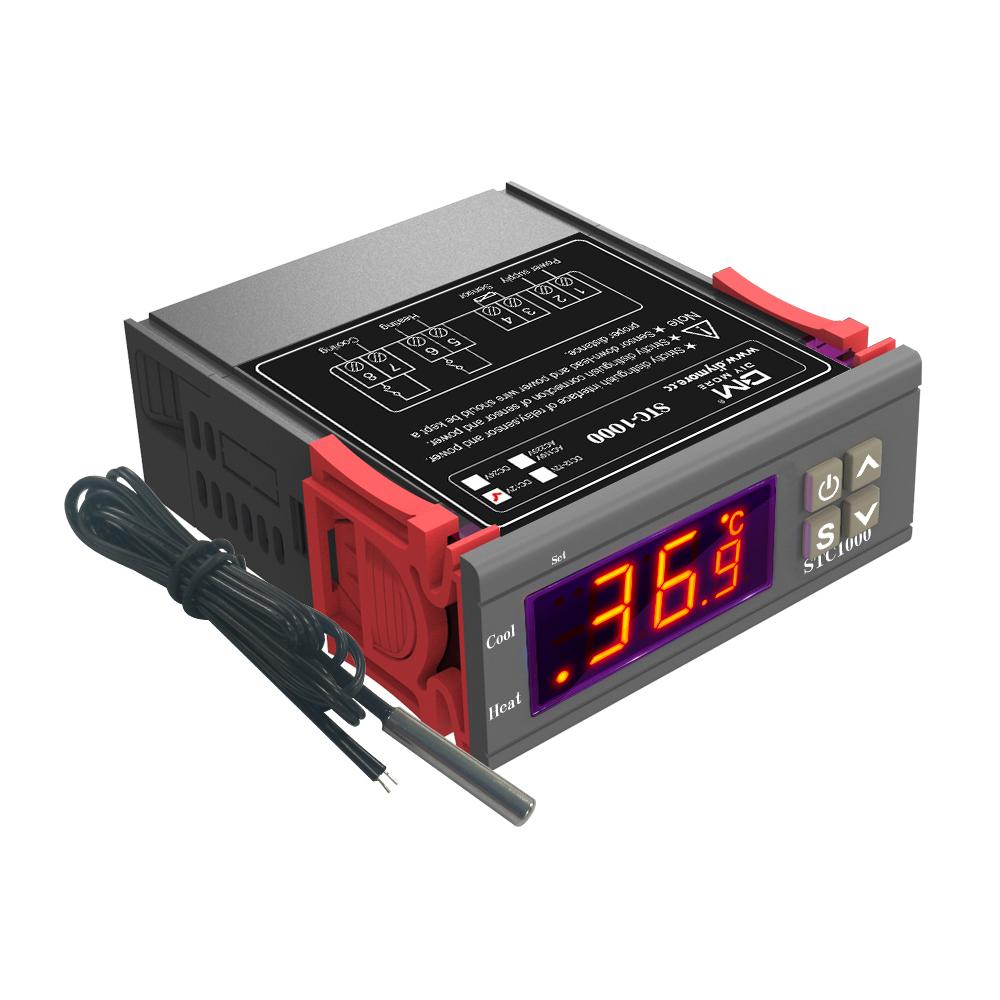 STC-1000 3000 3008 Dual LED Digital Thermostat Temperature Controller DC 12V 24V AC 110V 220V Heating Cooling Regulator STC-1000