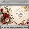1Pcs Romantic Rose Wedding Decoration Background bedroom Backdrop Decorations For Photo Studio Photo Booth Christmas Party