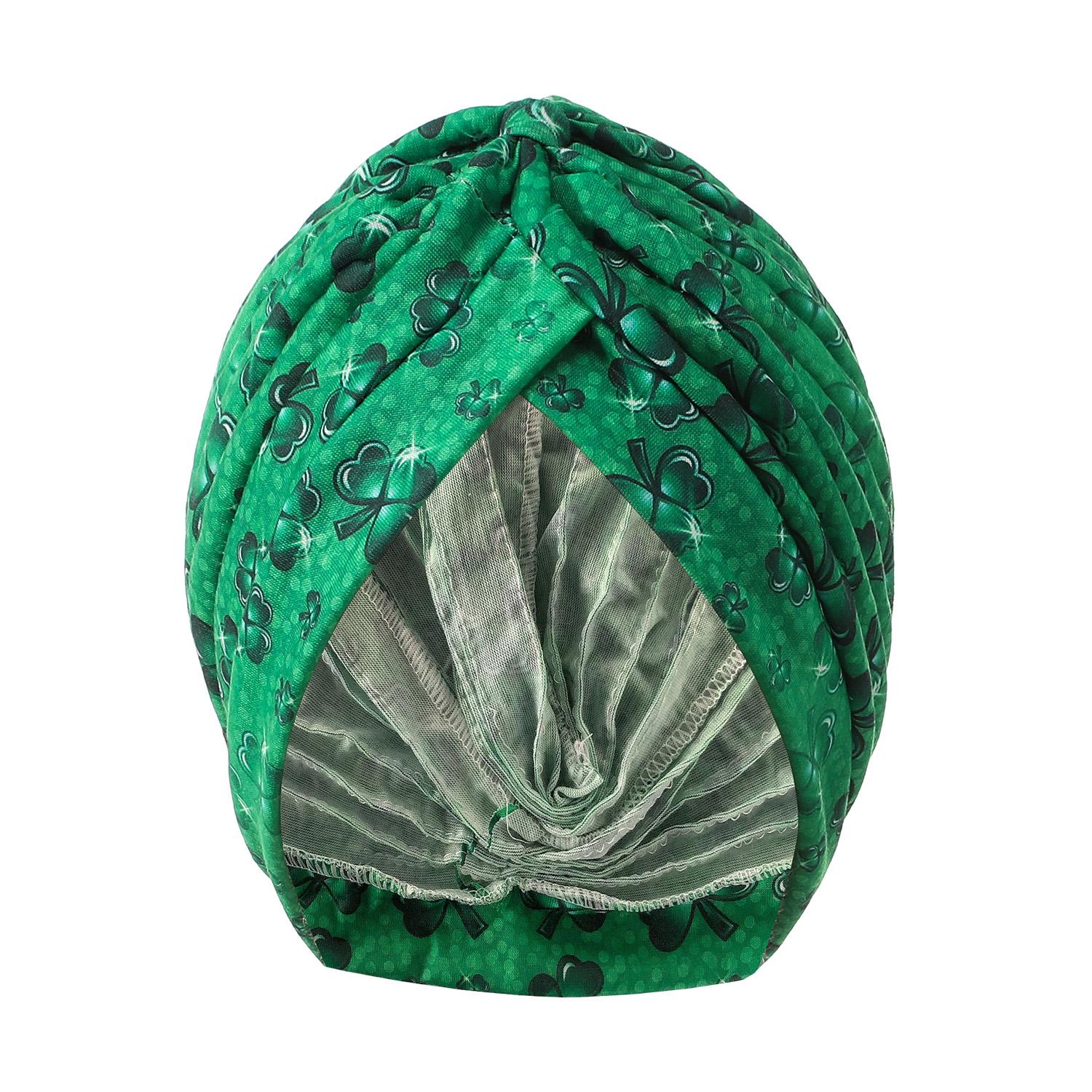 

Women Printed knot turban Indian Muslim Headwraps Chemo Cap Hijab Beanie Bonnet Head Wrap Bandanas Hair Loss Headscarf