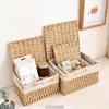 Household Rattan Woven Storage Box For Toys Snacks And Miscellaneous Items Desktop Cosmetic Storage Box