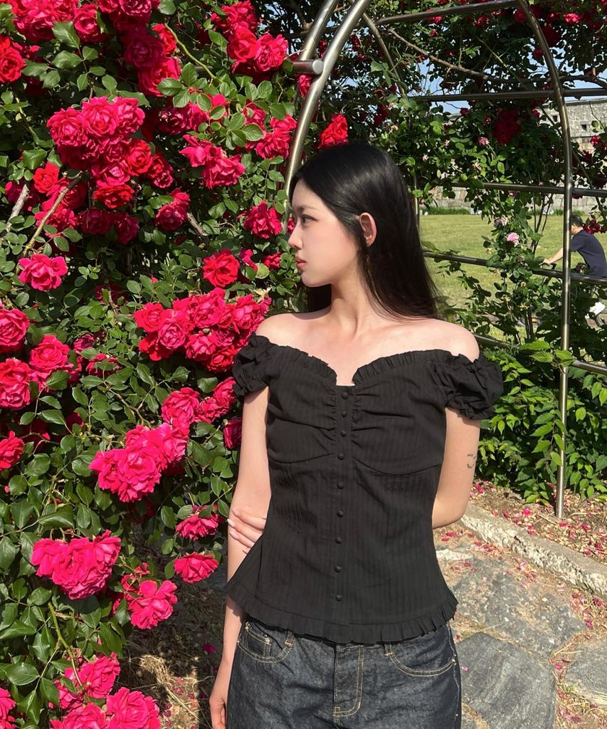LOTSYOU Lotsyou_Ella Blouse Black