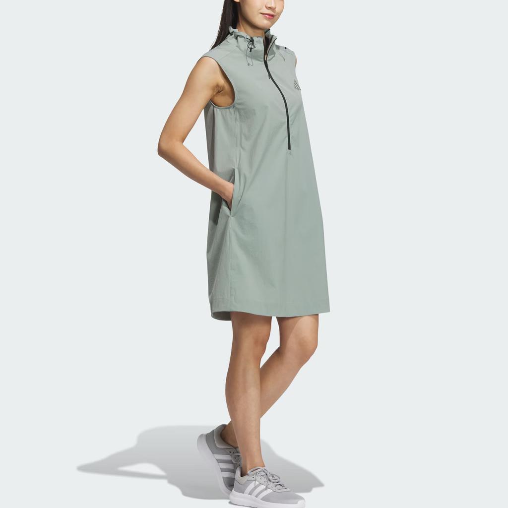 Adidas MODERN TECH WOVEN DRESS Sleeveless Dress Women's Dusty Green JM8797