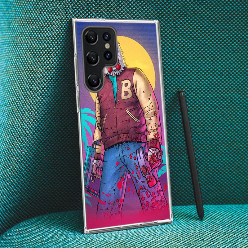 Game Hotline Miami Capa Phone Case For Samsung S26 Ultra S25 Edge Galaxy S23 S21 S20 S24 FE S22 S10 Plus Cover Clear TPU Shell C