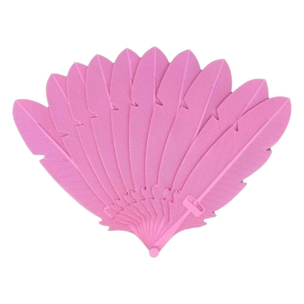 Portable Handheld Feather Fan 3D Printed Costume Prop Fan Summer Cooling Fan Outdoor Use