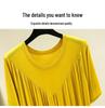 2023 Women's Summer Plus Size Round Neck Cake Dress - Solid Color, Loose Fit, Short Sleeve, Long Length