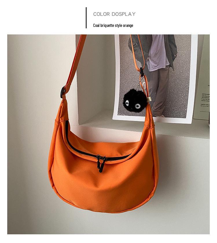 Women's Trendy Large Capacity Crossbody Bag - Autumn/Winter 2021, Casual Lightweight Oxford Cloth, Korean Style Dumpling Design