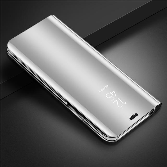 Spiegelansicht Leder Flip Case für Samsung Galaxy A14 A13 A12 A24 A23 A34 A54 A04S A51 A50 A52 A53 A33 A22 A32 5G 4G S22 S23 S24 Ultra Stand Buch Cover