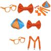 Authentic Blippi Role Play Set With Clip-on Bow Tie Glasses And Soft Cloth Hat