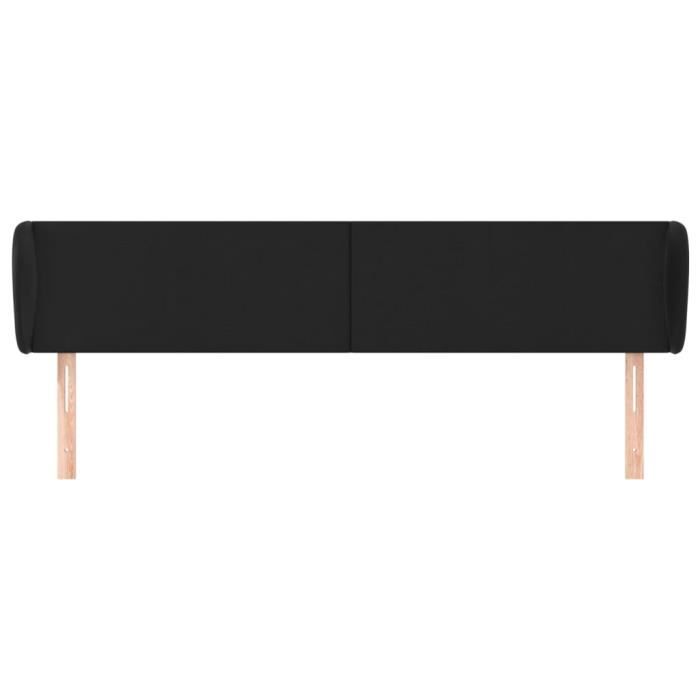 VidaXL Tête de lit avec oreilles Noir 183x23x78-88 cm Similicuir3116966