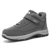 Women's Winter Plush Velcro Cotton Snow Boots, Thick Warm Large Size, Round Toe Walking Shoes.