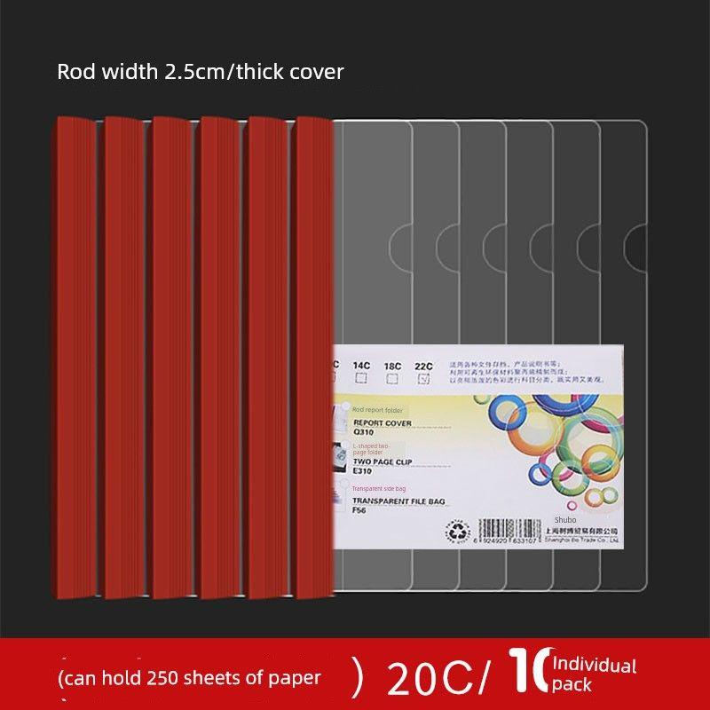 Jerry Extra Thick Transparent Book Holder Resume Red