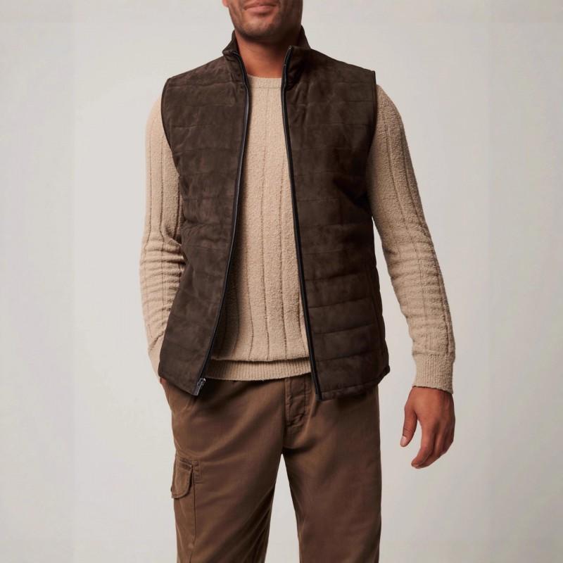 Mens Winter Fleece Vest Slim Fit Side Pockets Non-Hooded Daily Wear British Style