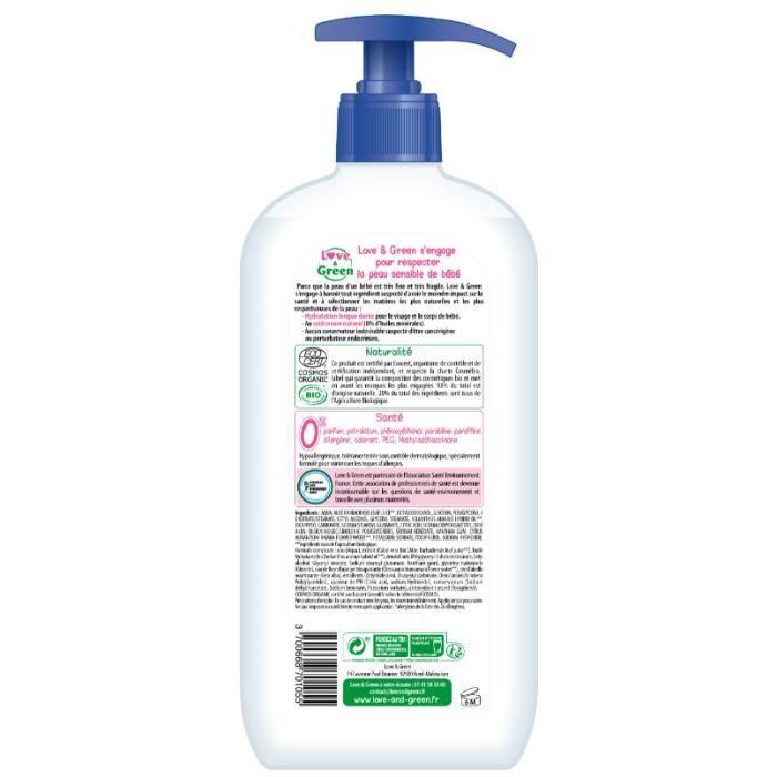 Love &amp; Green Crème hydratante visage et corps bio 500 ml