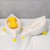 1pc Cute Little Yellow Duck Soap Box, No Water Accumulation In The Bathroom Sink Soap Box, Little Duck.