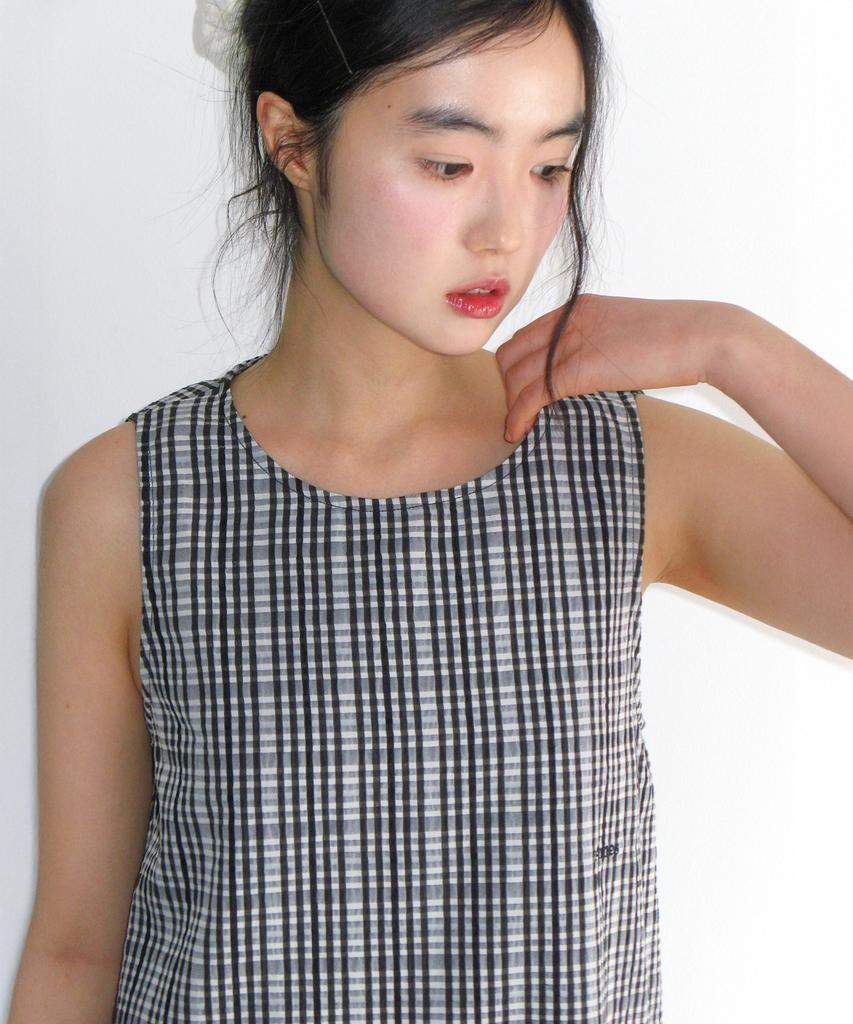 AMES-WORLDWIDE Check Layered Dress Black
