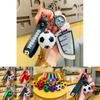 Cute Cartoon Soccer Keychain Adorable Faux Football Bag Hanger Car Accessory