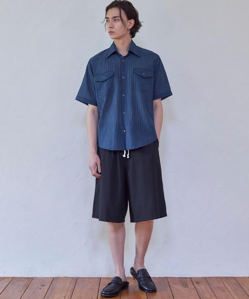 Centair Easy Wide Bermuda Pants_Black
