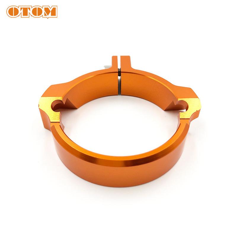 OTOM Motorcycle Exhaust Muffler Pipe Clamp Adaptation Flange CNC Aluminum Reinforcement O-ring For KTM SX XC XCW HUSQVARNA TE