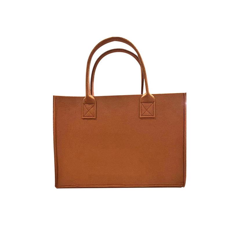 Large Capacity Cartoon Souvenir Tote Bag - Felt Handbag for Shopping and Commuting