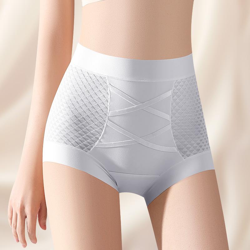 Ladies Spring and Autumn Simple and Comfortable Cotton Crotch Antibacterial Belly Lift Hip Breathable High Waist Briefs