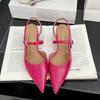 Sexy Pointed Toe Patent Leather Women Pumps Chunky Square Heel Front Rear Strap Mules Sandals Elegant Party Wedding Bridal Shoes