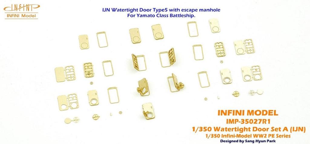 Infinimodel 1/350 IMP Series Japanese Navy Watertight Door Etched Parts for Ships, Plastic Model Kit Parts IMP3527