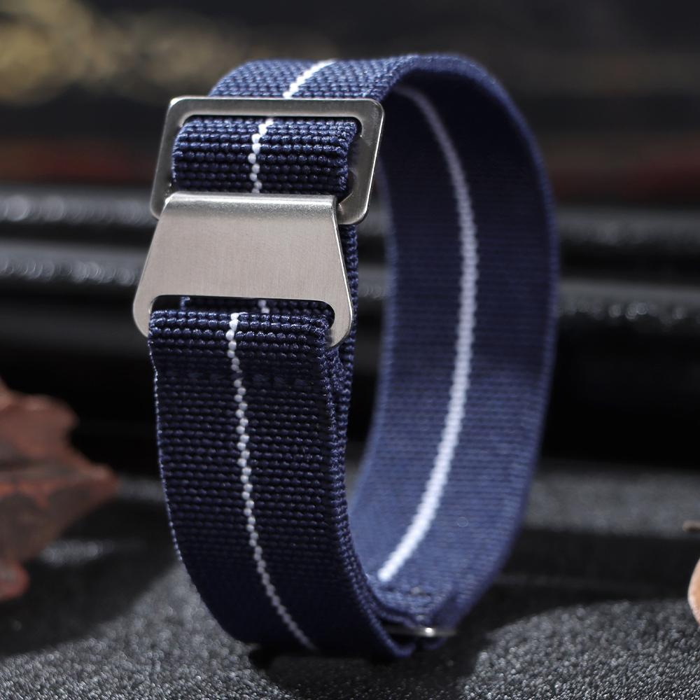 18mm 20mm 22mm Nylon Watchband for Seiko Army Military Woven Elastic Straps for French Troops Parachute Bag Men Women Sport Band