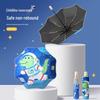Children's Automatic Telescopic Folding Umbrella - Rain & Sun Protection for Primary School Students and Big Kids