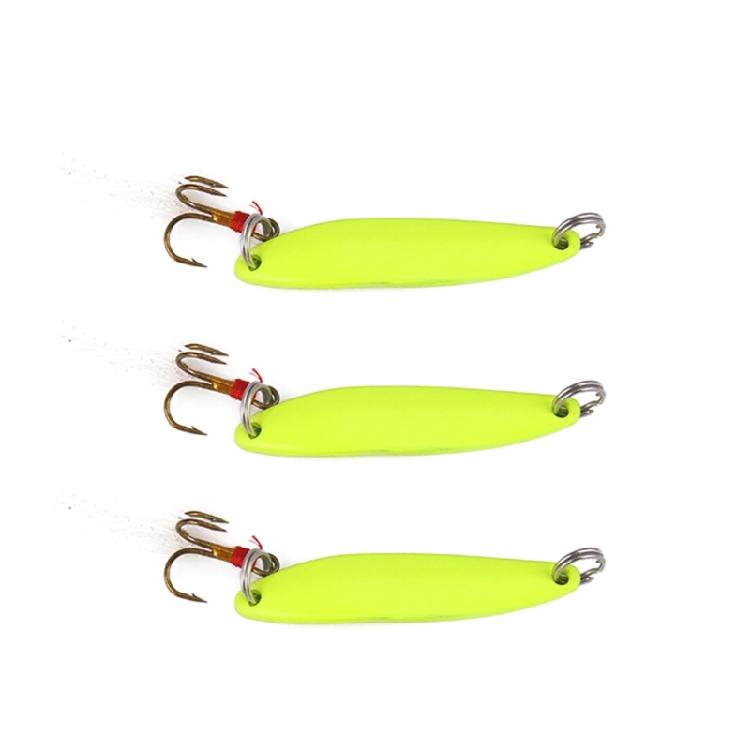 3 шт. Светящиеся Металлические Рыболовные Приманки Блесна Ложка Джиг Искусственные Жесткие Приманки