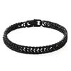 Stainless steel four-sided grinding double-woven bracelet hip-hop cold wind Cuban bracelet jewelry buckle bracelet