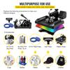 SucceBuy 30*38CM 8 In 1 Combo Upgrade Heat Press Machine 360° Rotation Sublimation Printer Cap Shirt Mug Plate 2D Heat Transfer